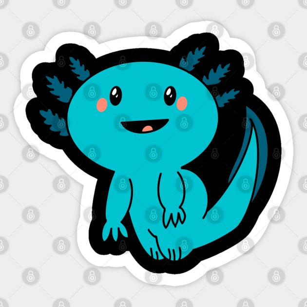 Kawaii Axolotl Sticker by GrayDaiser